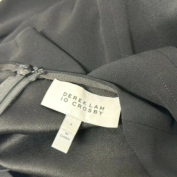 Derek Lam 10 Crosby Tank Top Sleeveless Shirt Blouse Braided Side Black Size 6 - Picture 6 of 9